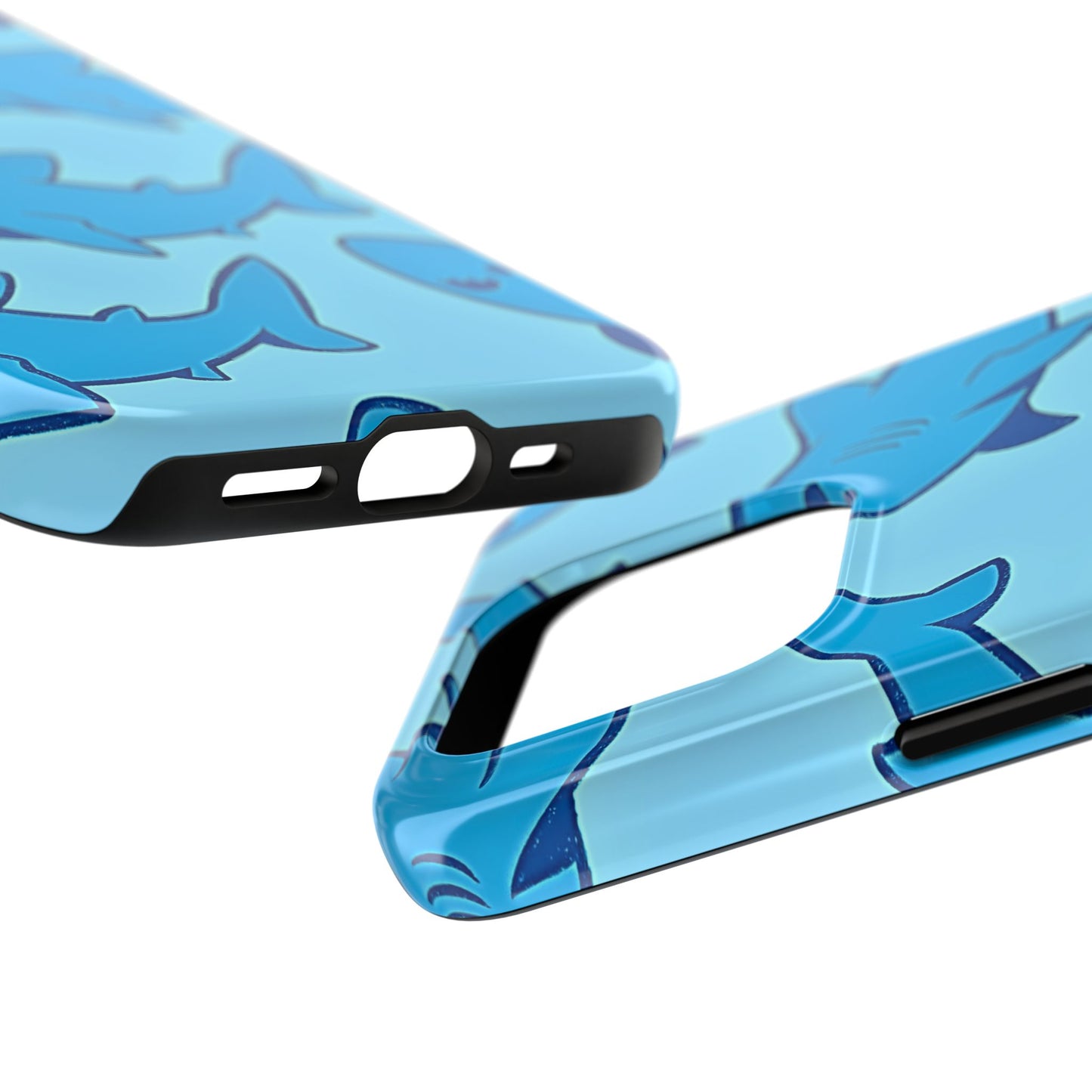 Smiley Shark Fun Pattern Tough Phone Case | Animals