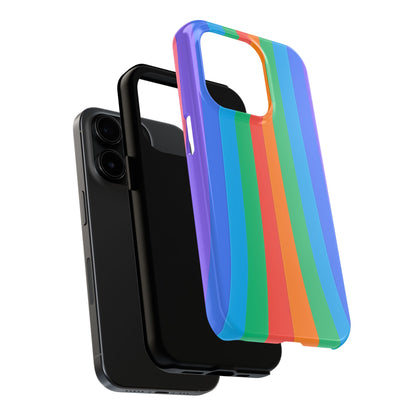 Funda resistente para teléfono con líneas de arcoíris hippies | Estética
