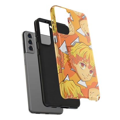 Zenitsu Agatsuma Haori Head Pattern Tough Phone Case | Anime - Demon Slayer
