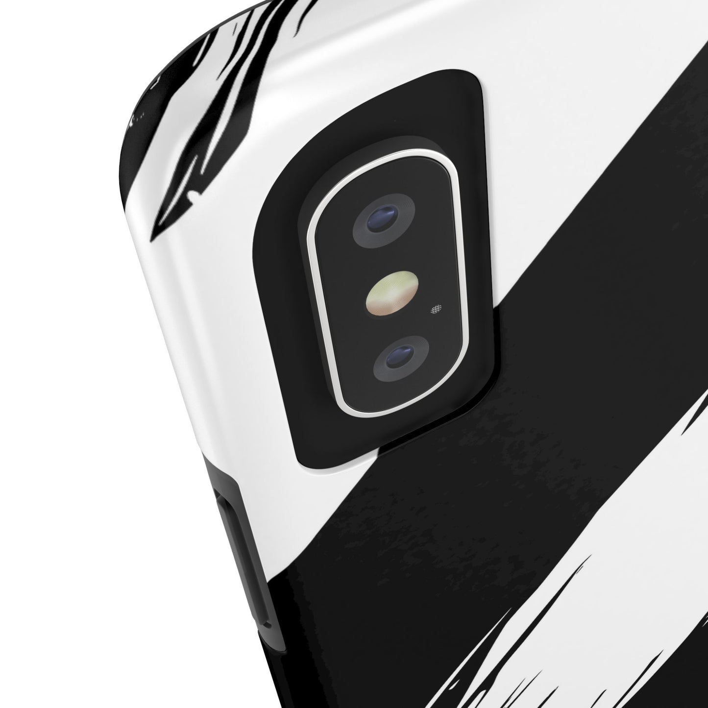 Funda/cubierta resistente para teléfono con rayas diagonales en blanco roto | Estética