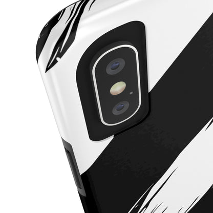 Funda/cubierta resistente para teléfono con rayas diagonales en blanco roto | Estética