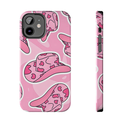 Pink Cowboy Hat Preppy Tough Phone Case | Aesthetic