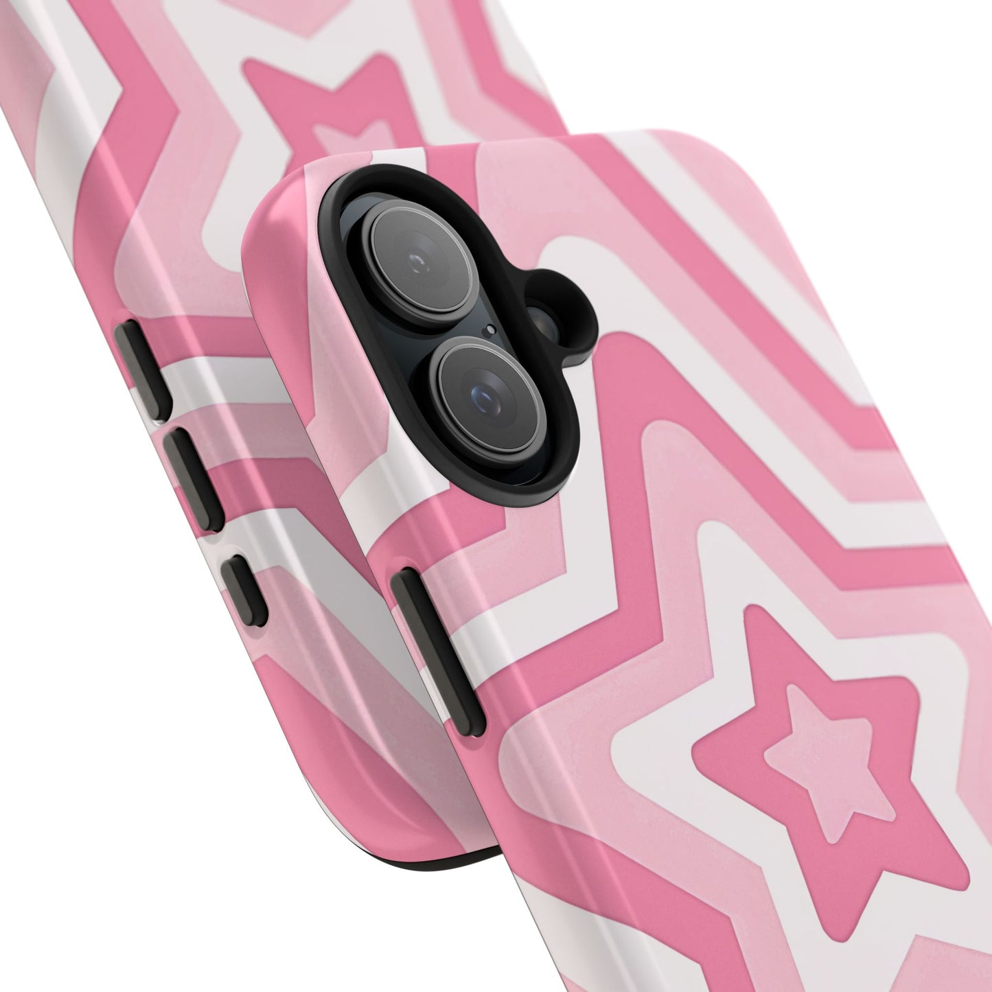 Pink Preppy Star Pattern Style Tough Phone Case | Aesthetic