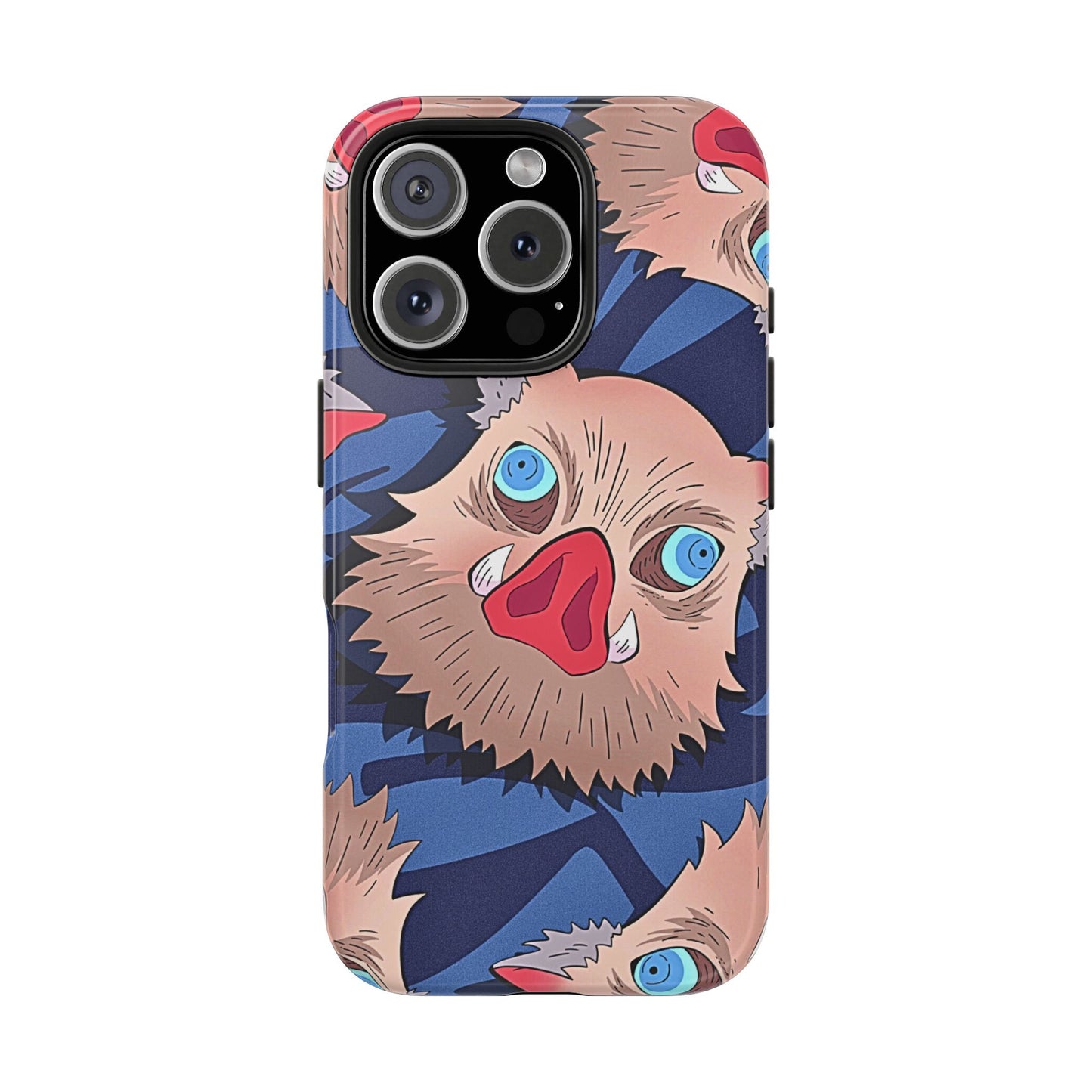 Inosuke Hashibira Head Pattern Tough Phone Case | Anime - Demon Slayer
