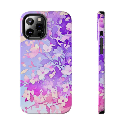 Funda resistente para teléfono con delicados estampados florales en tonos pastel | Estética