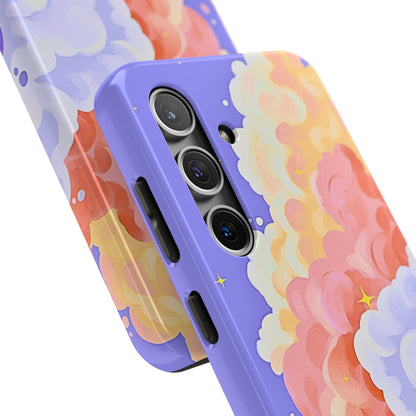 Funda resistente para teléfono con diseño de nubes de colores de ensueño | Estética