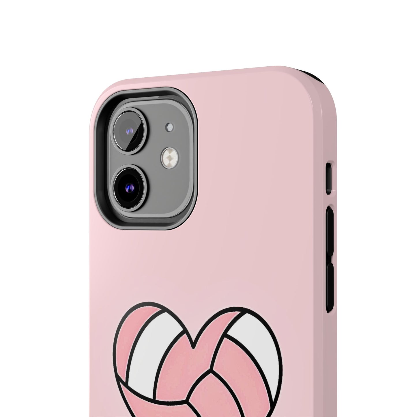 Pink Volleyball Heart Tough Phone Case | Aesthetic