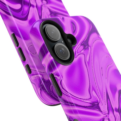 Liquid Metal Purple Tough Phone Case | Aesthetic