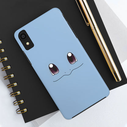 Blue Turtle Simple Blue Smile Tough Phone Case | Anime