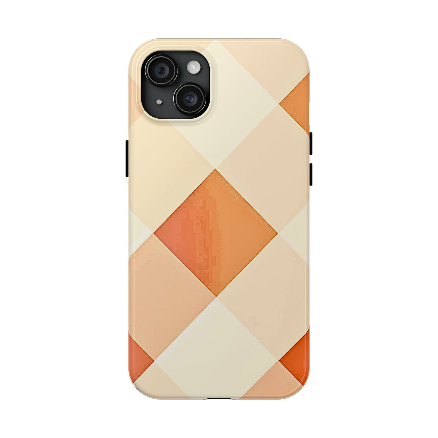 Pastel Minimalist Two-Tone Checkerboard Tough Phone Case | Aesthetic