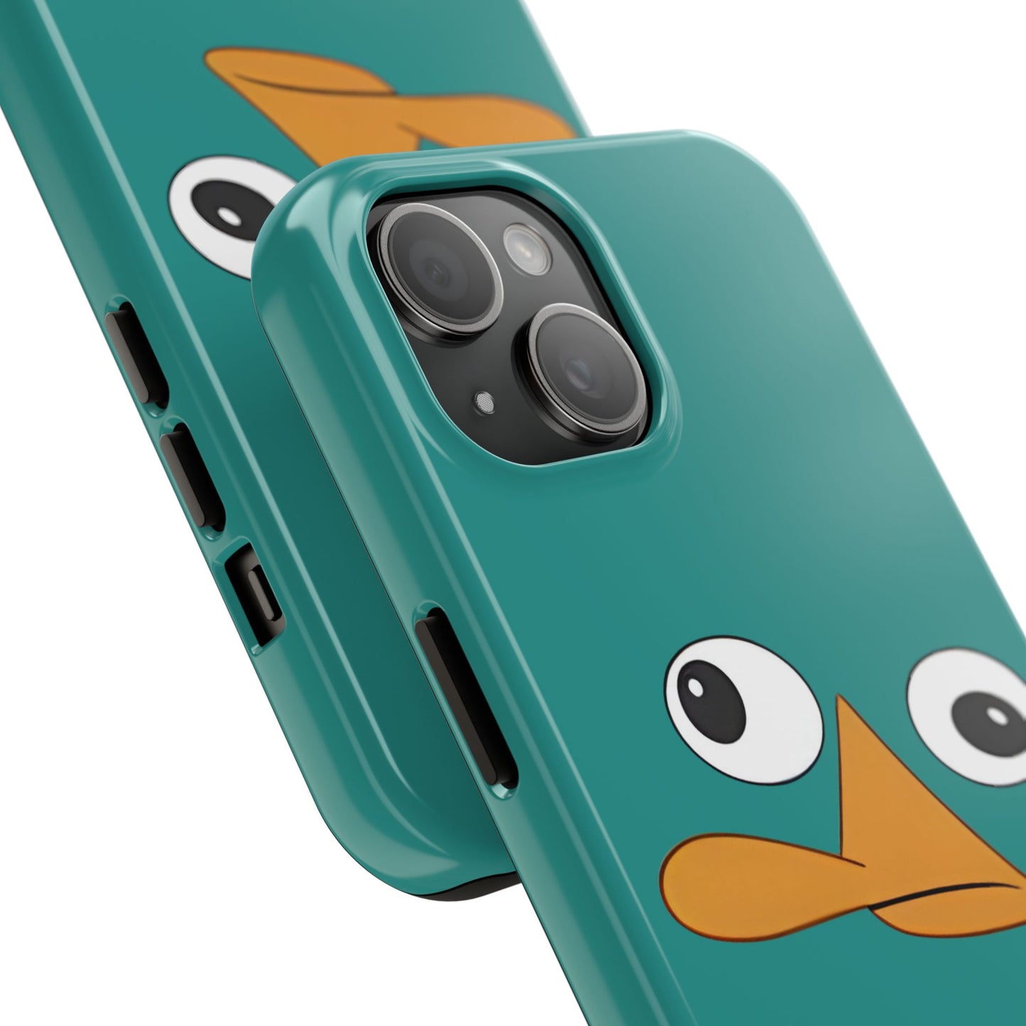 Phineas and Ferb Perry Platypus Eyes Teal Expression Tough Phone Case | Cartoon