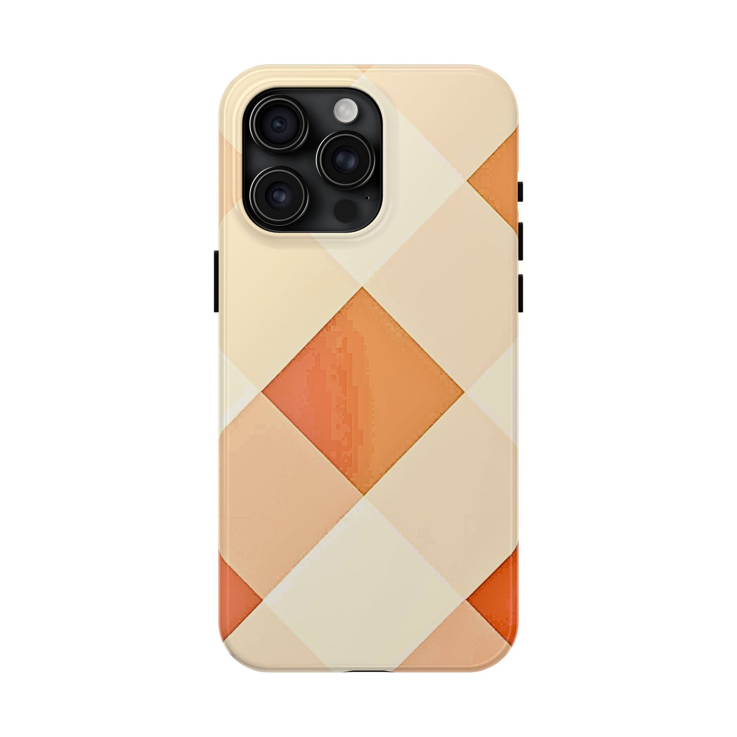 Pastel Minimalist Two-Tone Checkerboard Tough Phone Case | Aesthetic