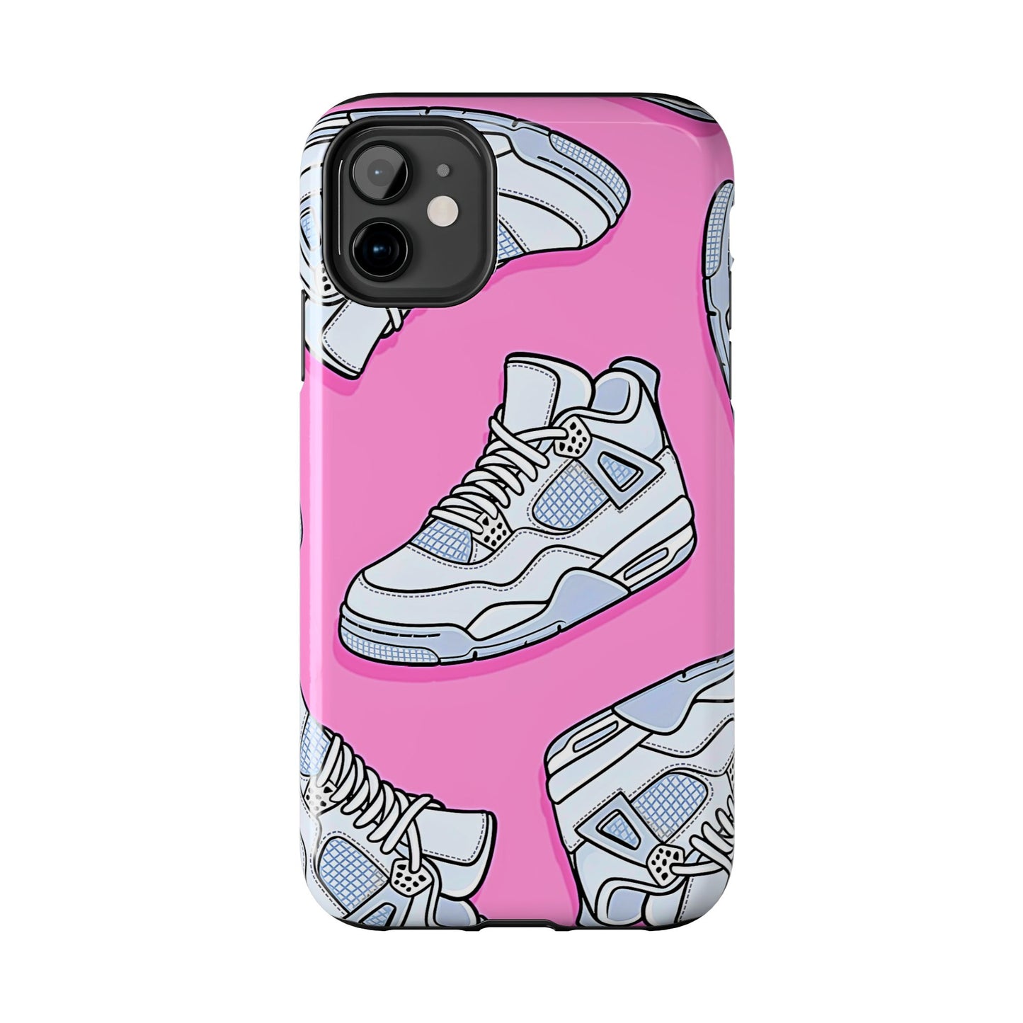 Funda resistente para teléfono con diseño de zapatillas Jordan 4 blancas | Estética