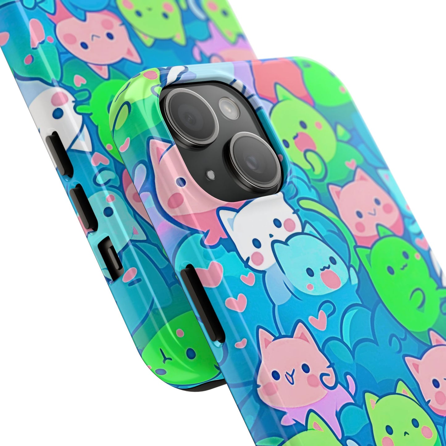 Cute Colorful Cats Pattern Style Tough Phone Case | Animals