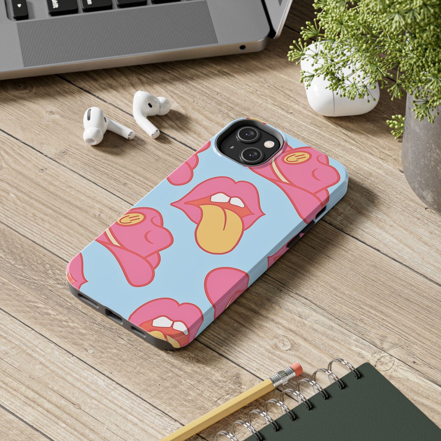 Funda resistente para teléfono con estampado de sombrero vaquero y labios sensuales (versión 1) | Estética