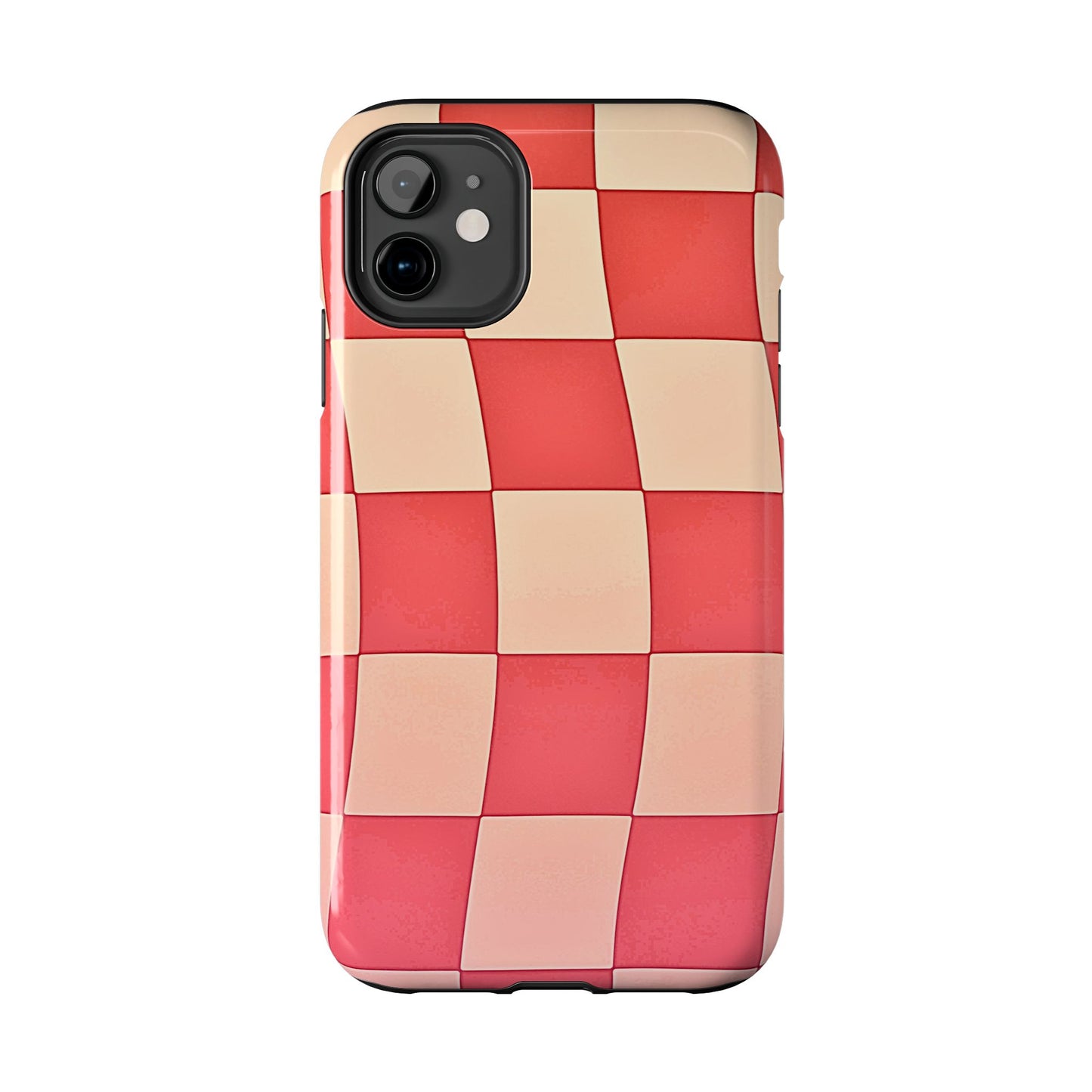 Preppy Checkered Pink Tough Phone Case | Aesthetic