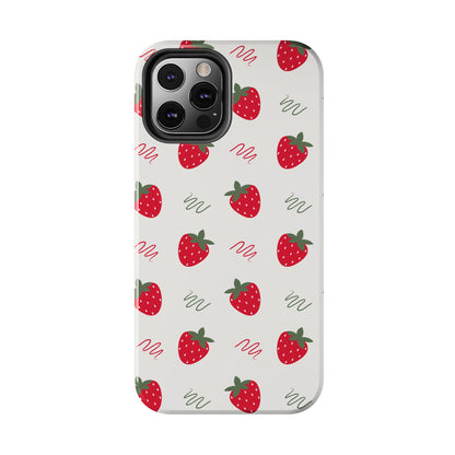 Strawberry Doodle Delight Tough Phone Case | Food