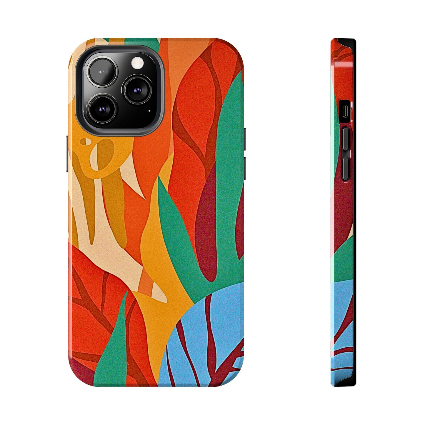 Abstract Autumn Leaves Tough Phone Case | Aesthetic