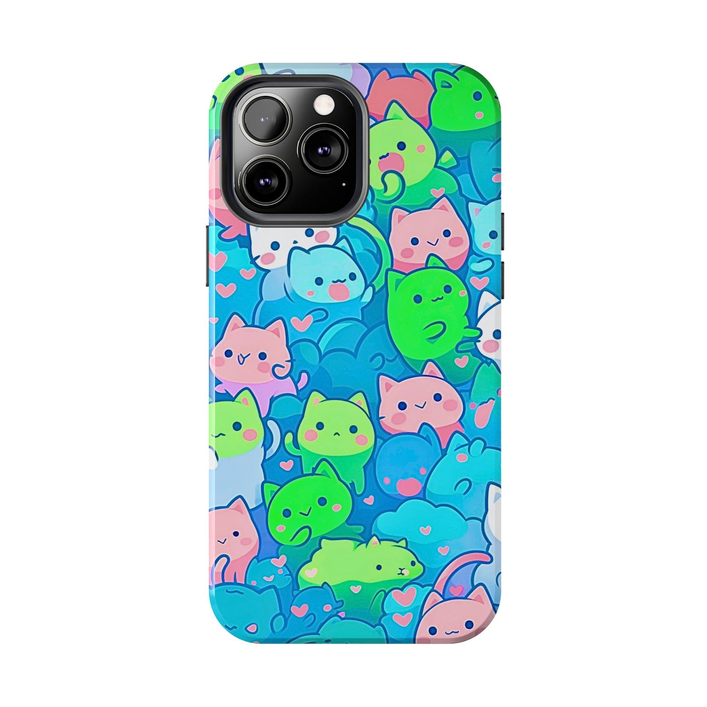 Cute Colorful Cats Pattern Style Tough Phone Case | Animals