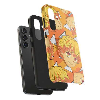 Zenitsu Agatsuma Haori Head Pattern Tough Phone Case | Anime - Demon Slayer