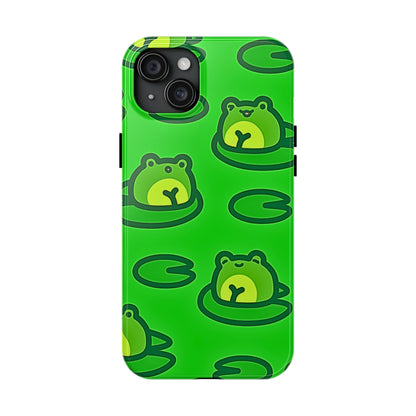 Cute Green Frogs Pattern Tough Phone Case | Animals