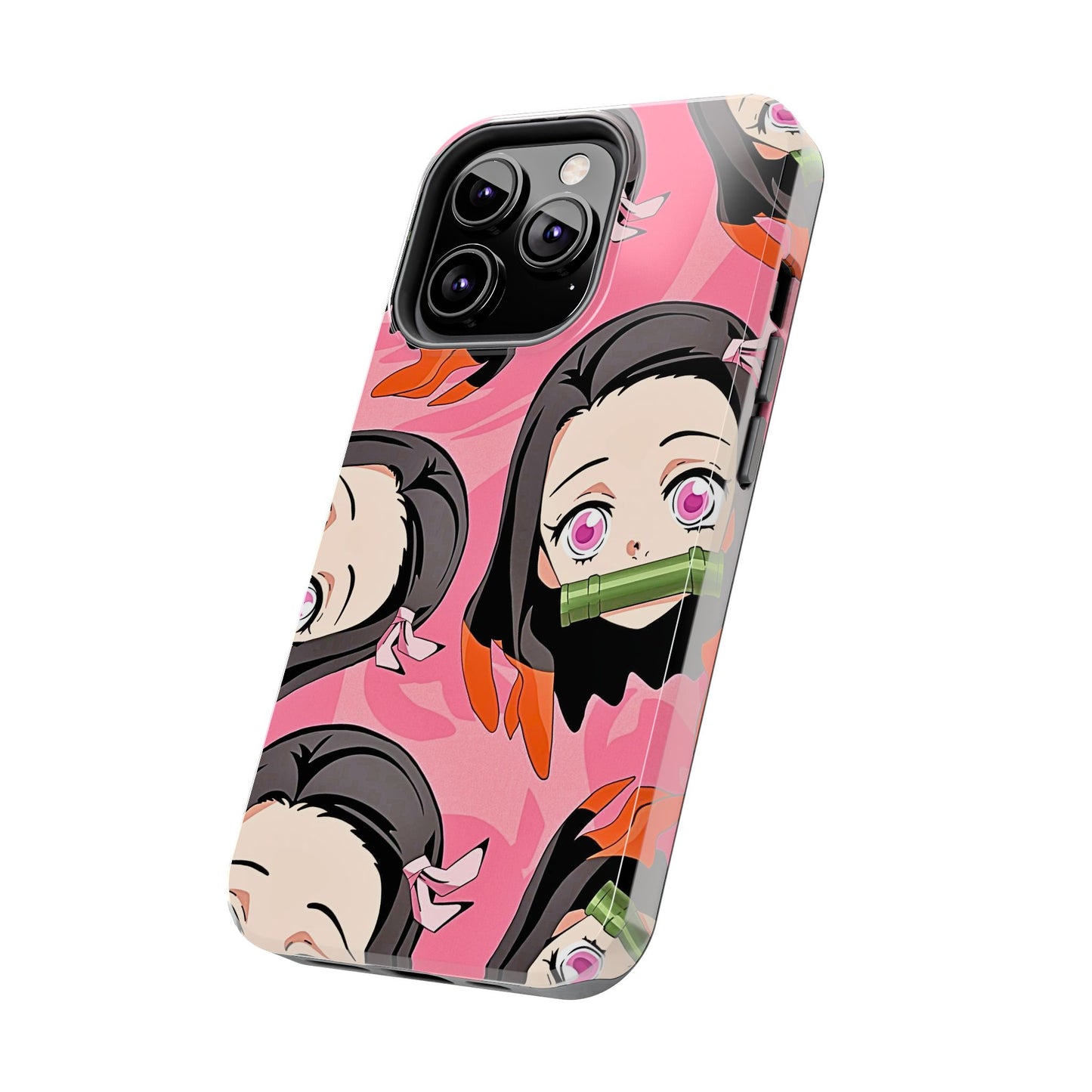 Nezuko Kamado Head Pattern Tough Phone Case | Anime - Demon Slayer