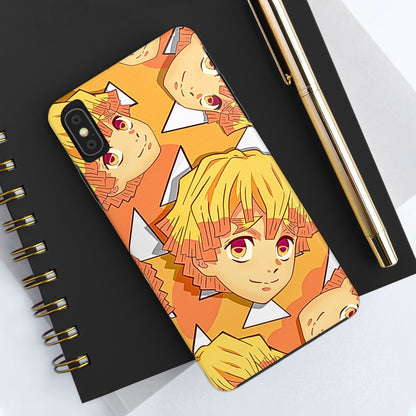 Zenitsu Agatsuma Haori Head Pattern Tough Phone Case | Anime - Demon Slayer
