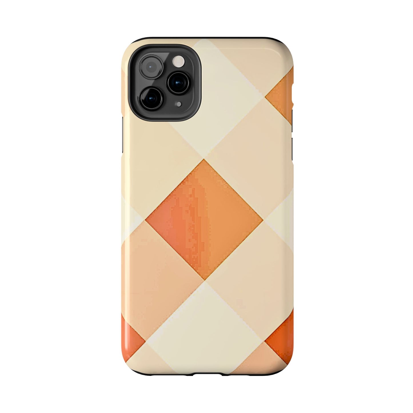 Pastel Minimalist Two-Tone Checkerboard Tough Phone Case | Aesthetic
