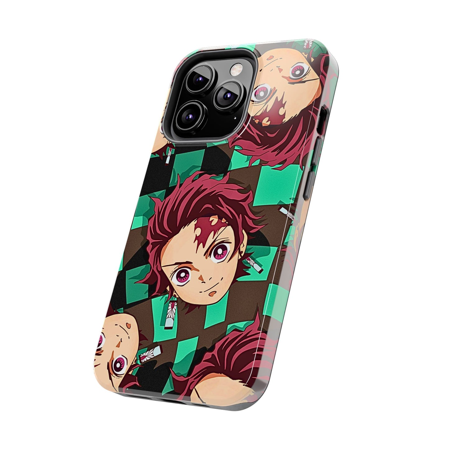 Tanjiro Kamado Head Pattern Tough Phone Case | Anime - Demon Slayer