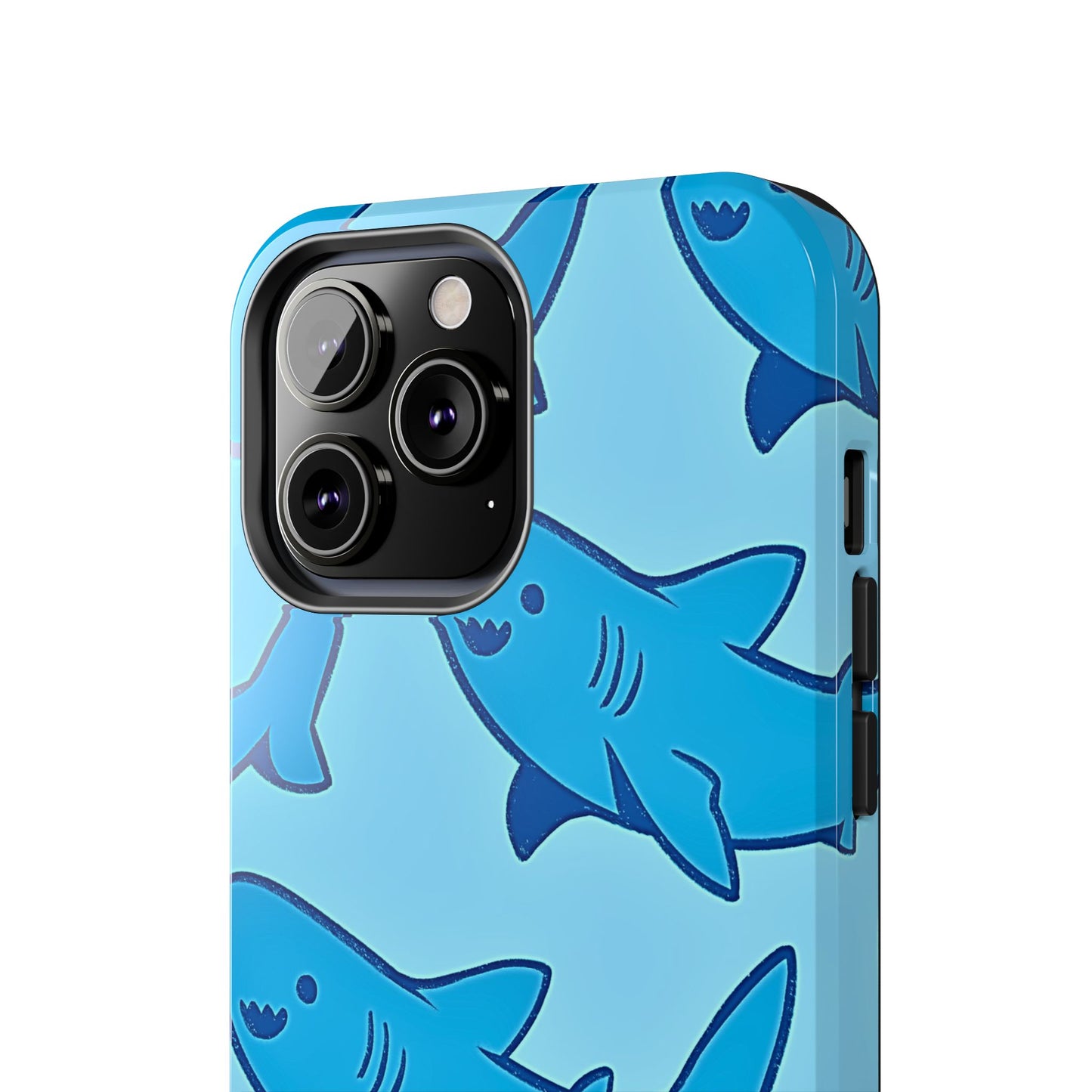 Smiley Shark Fun Pattern Tough Phone Case | Animals