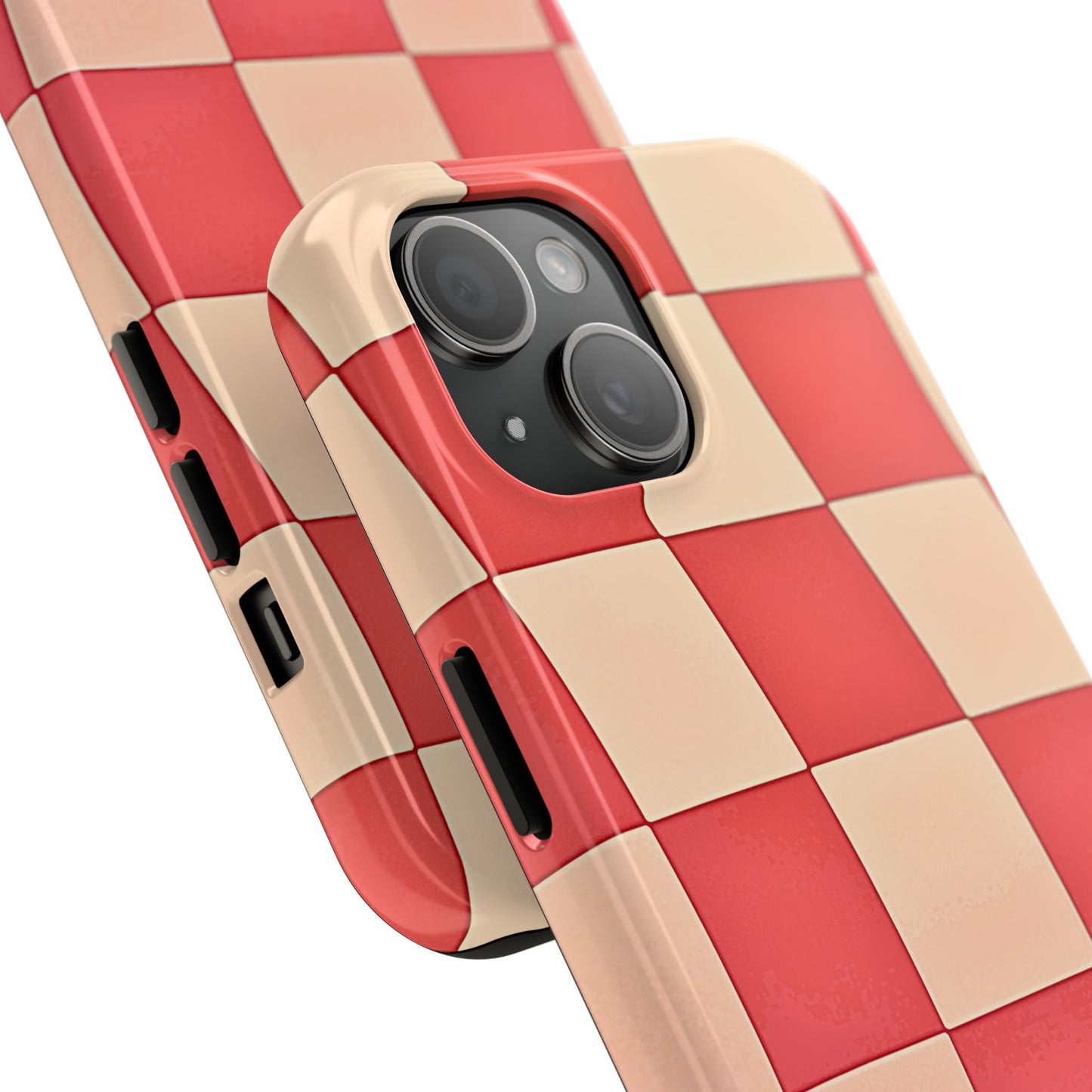 Preppy Checkered Pink Tough Phone Case | Aesthetic
