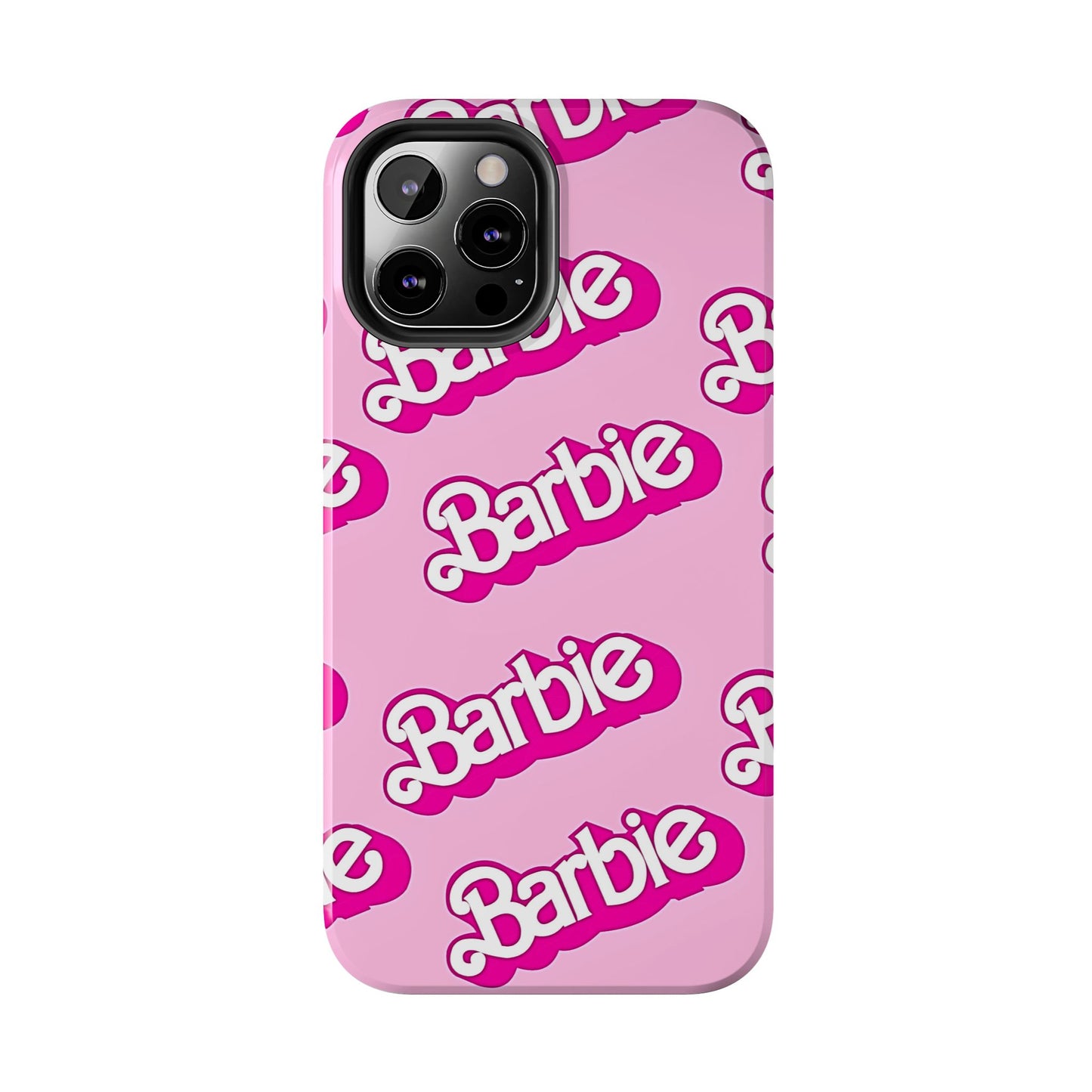 Funda rígida para teléfono con estampado retro del logotipo de Barbie | Estética