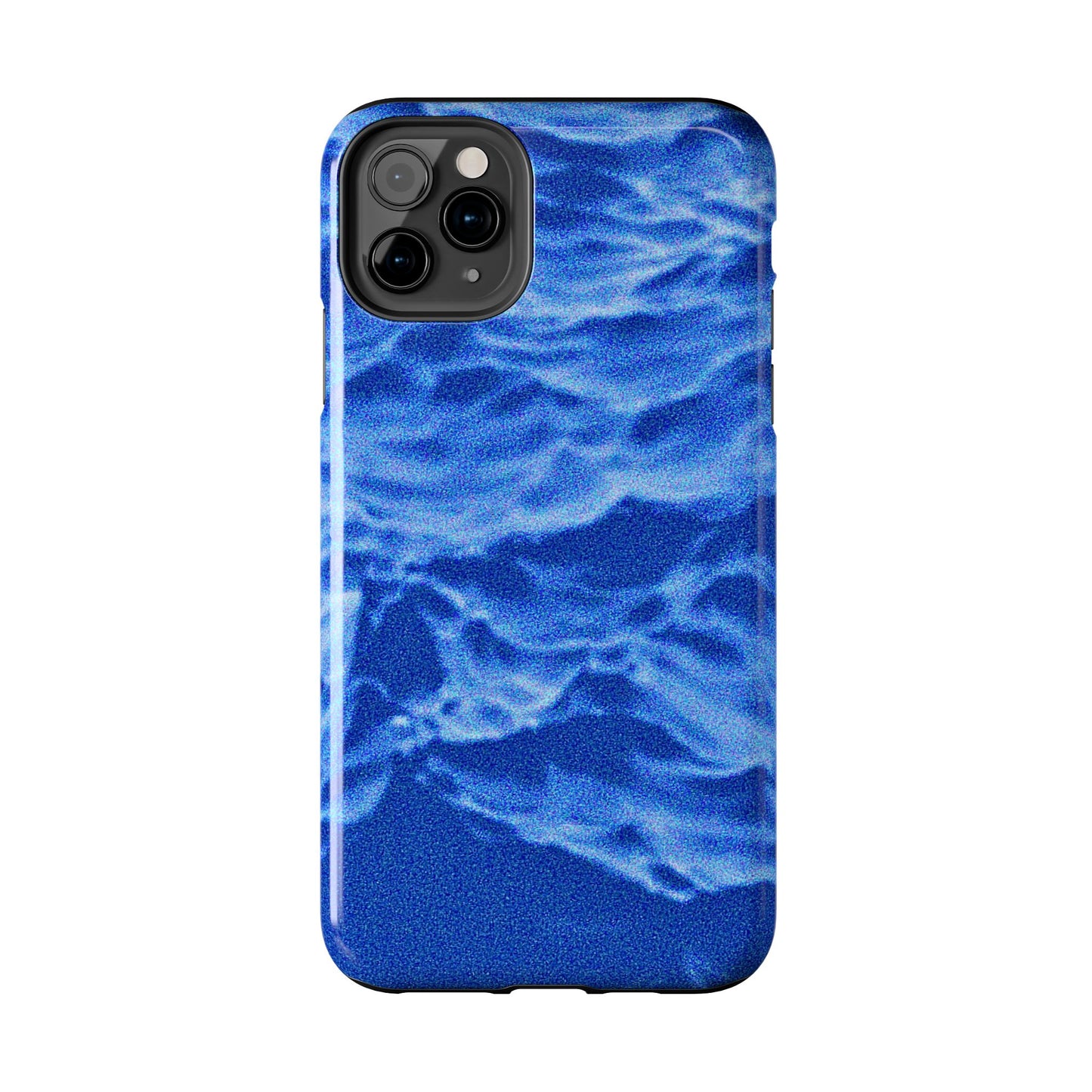 Funda resistente para teléfono azul oscuro con olas del océano borrosas | Estética