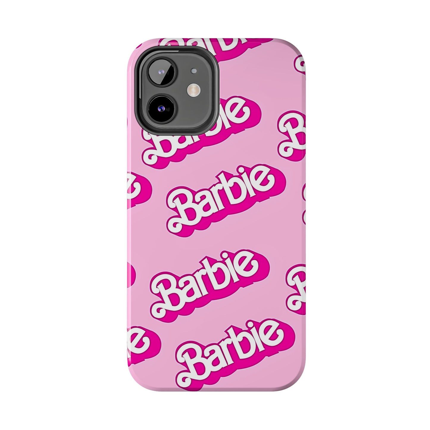 Funda rígida para teléfono con estampado retro del logotipo de Barbie | Estética