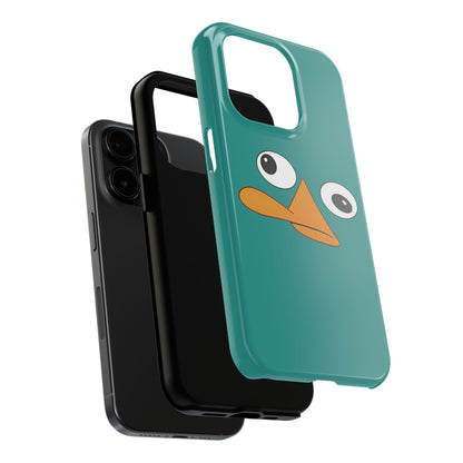 Phineas and Ferb Perry Platypus Eyes Teal Expression Tough Phone Case | Cartoon