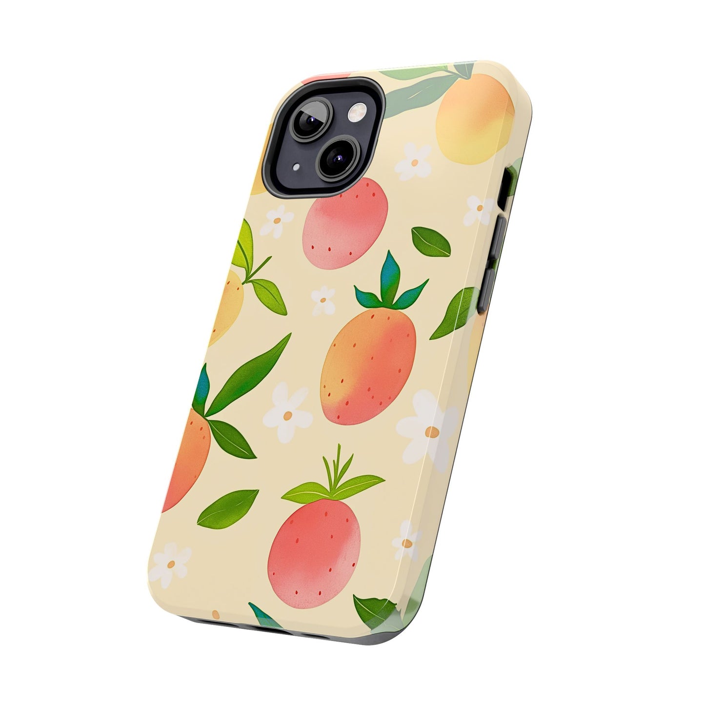 Mango Orange Fruit Pattern Tough Phone Case | Aesthetic