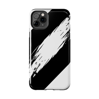 Funda/cubierta resistente para teléfono con rayas diagonales en blanco roto | Estética