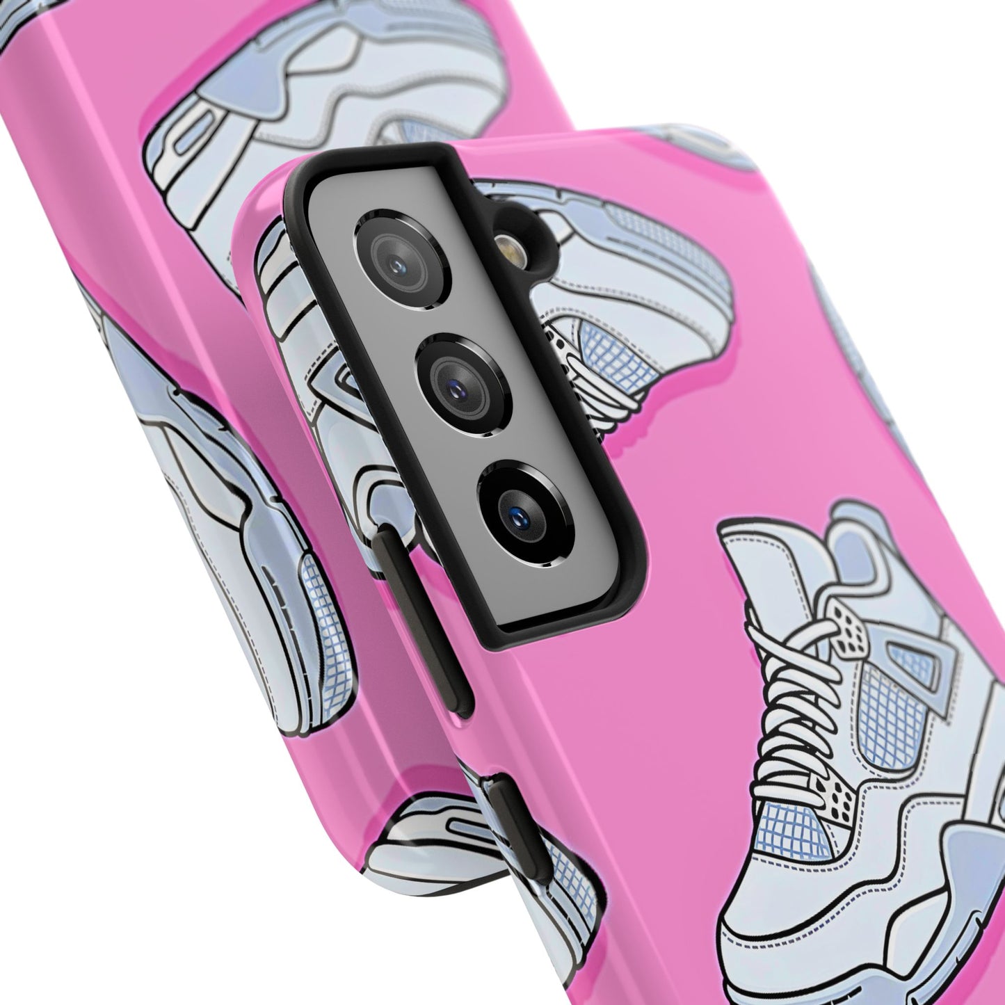 Funda resistente para teléfono con diseño de zapatillas Jordan 4 blancas | Estética