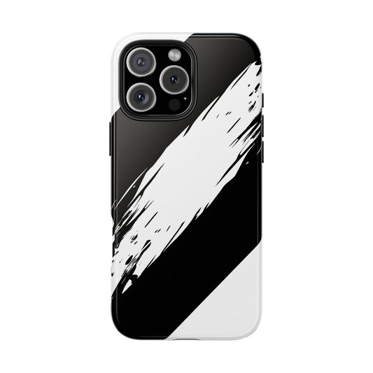 Funda/cubierta resistente para teléfono con rayas diagonales en blanco roto | Estética