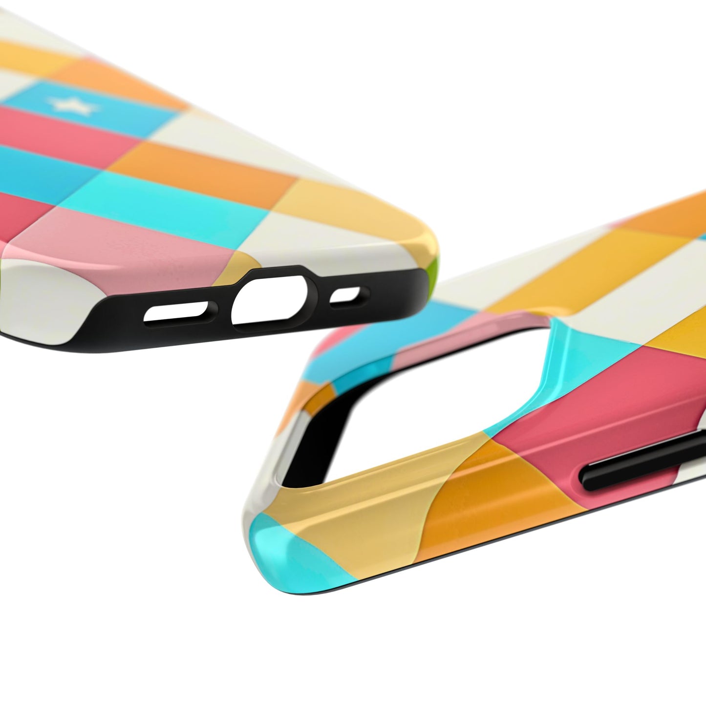 Vibrant Preppy Checkered Tough Phone Case | Aesthetic