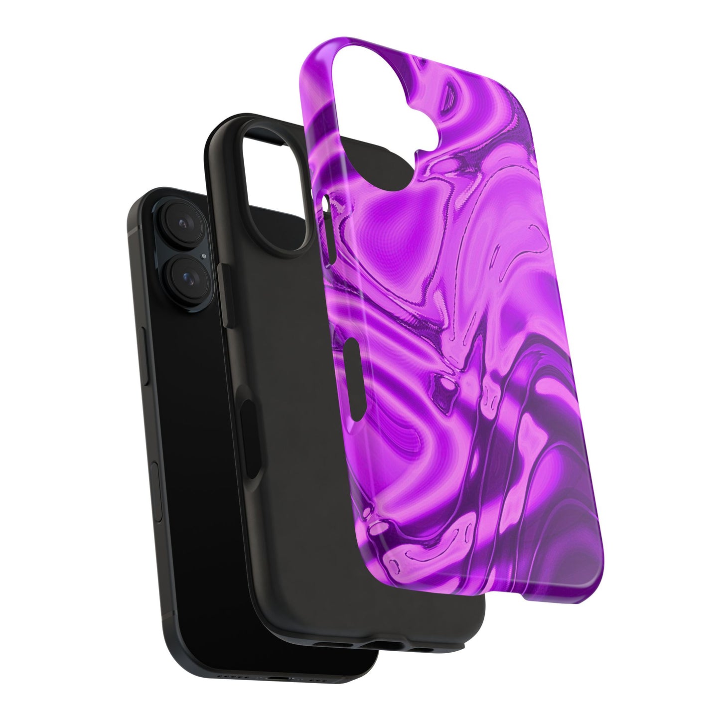 Liquid Metal Purple Tough Phone Case | Aesthetic