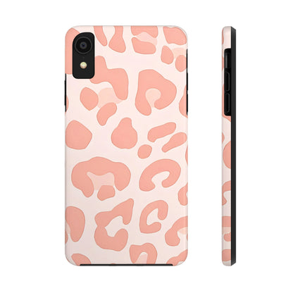 Funda resistente para teléfono con estampado de leopardo rosa preppy | Estética