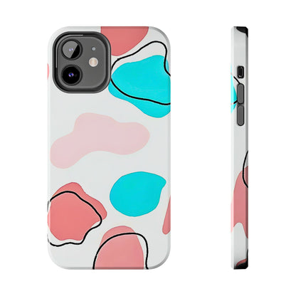 Abstract Shapes Preppy Pastel Style (Version 1) Tough Phone Case | Aesthetic