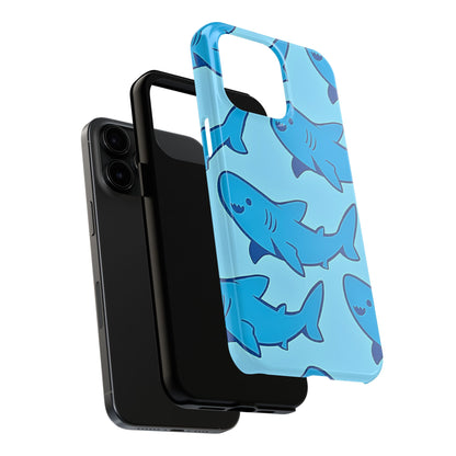 Smiley Shark Fun Pattern Tough Phone Case | Animals