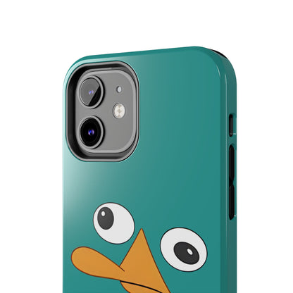 Phineas and Ferb Perry Platypus Eyes Teal Expression Tough Phone Case | Cartoon