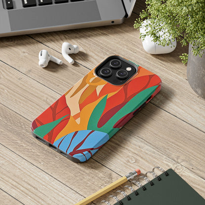 Abstract Autumn Leaves Tough Phone Case | Aesthetic
