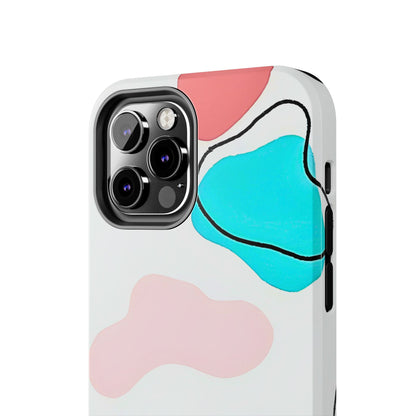Abstract Shapes Preppy Pastel Style (Version 1) Tough Phone Case | Aesthetic