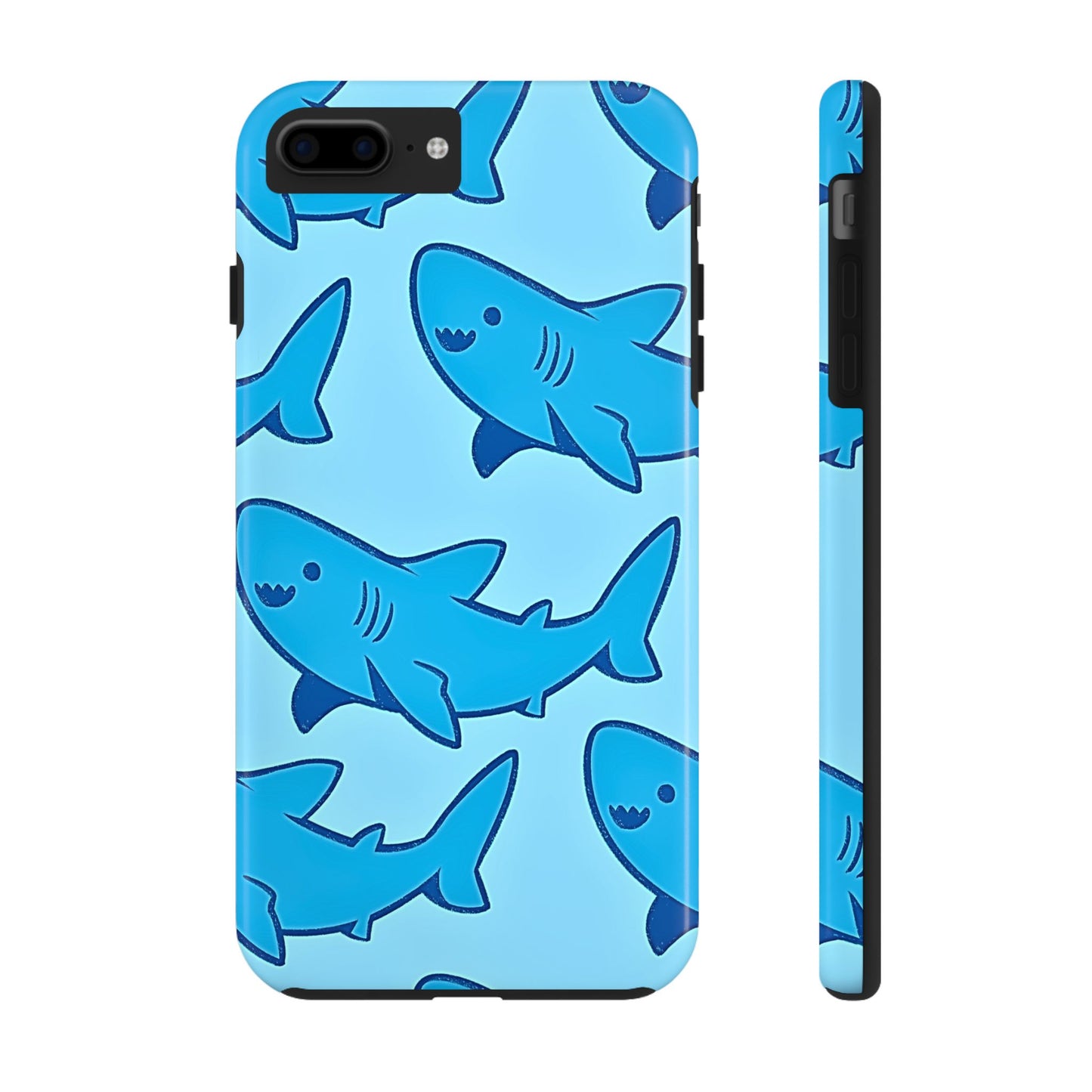 Smiley Shark Fun Pattern Tough Phone Case | Animals