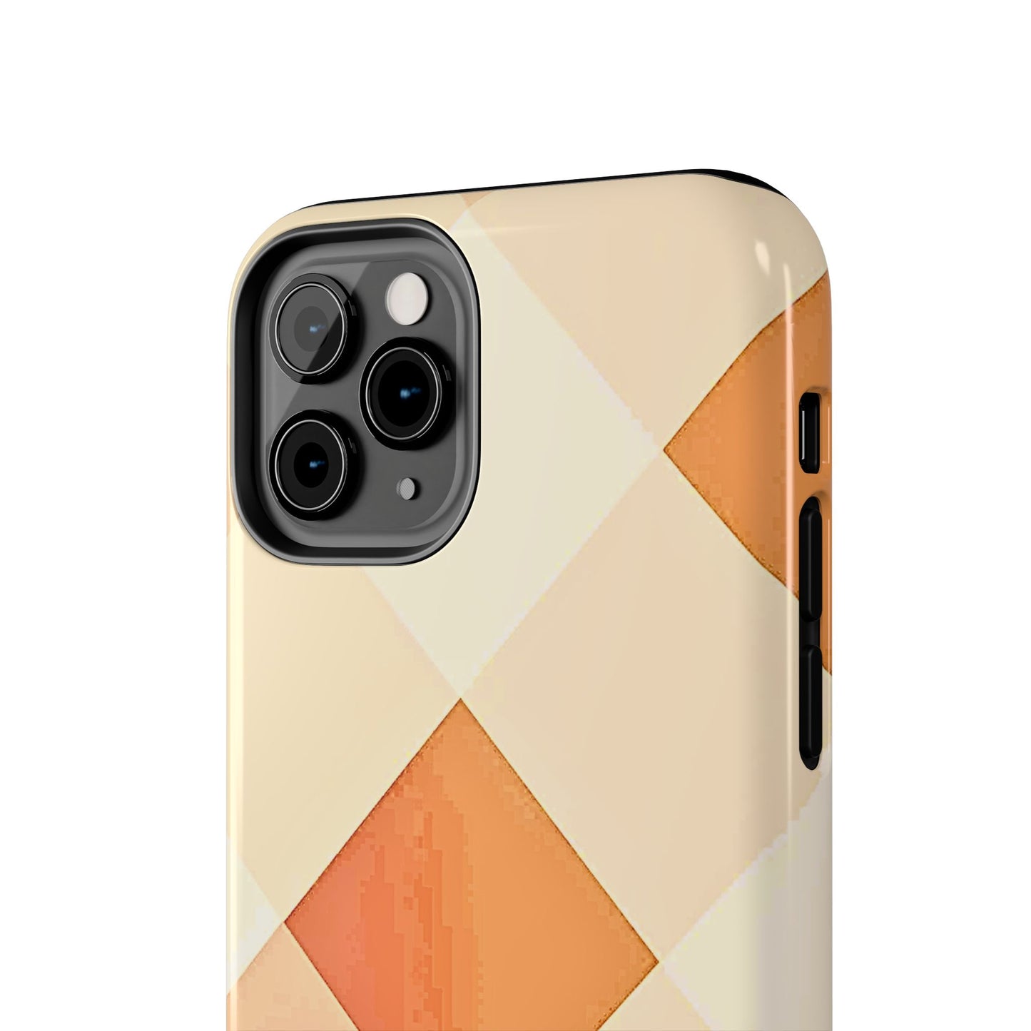 Pastel Minimalist Two-Tone Checkerboard Tough Phone Case | Aesthetic