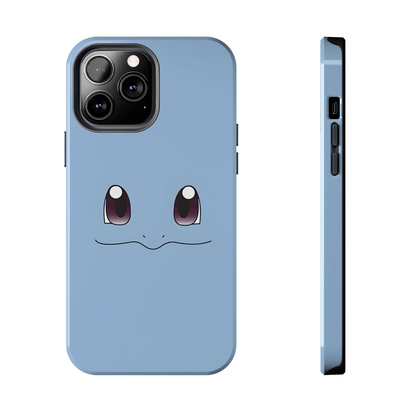Blue Turtle Simple Blue Smile Tough Phone Case | Anime